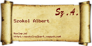 Szokol Albert névjegykártya