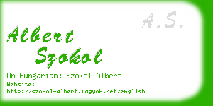 albert szokol business card